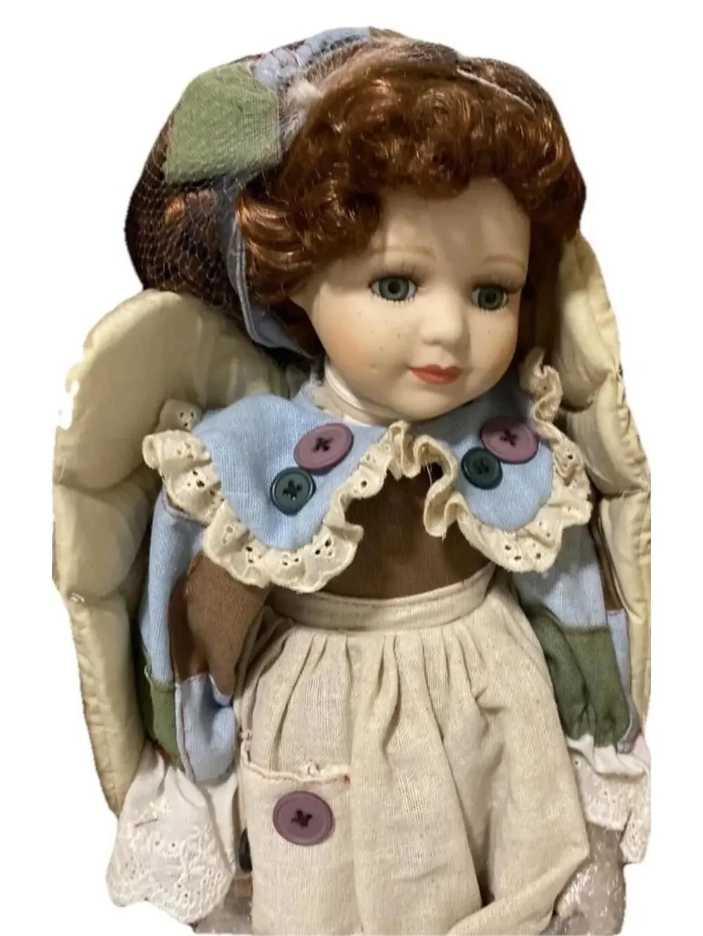 Open Box 1997 House of Lloyd Porcelain Doll #542396 Rebecca Sue with Angel Wings